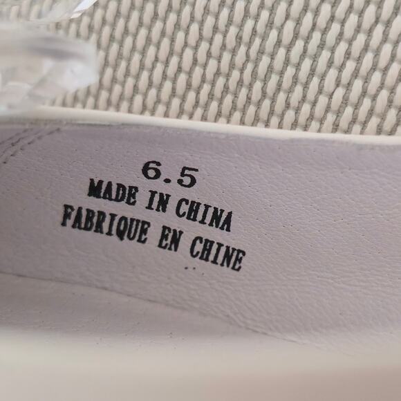 Jeffrey Campbell Kitten Slingback White Satin Crystal Embellishment Shoes 6.5 - Picture 7 of 7